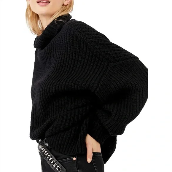 🆕Free People Mock-Neck Knit🌻🍁🌻 Sweater - Picture 4 of 8